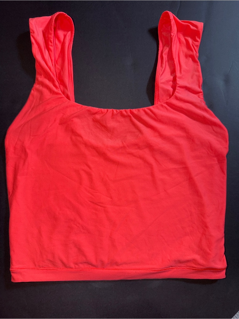Smoothez by Aerie Bright Coral Red Crop Tank Top
